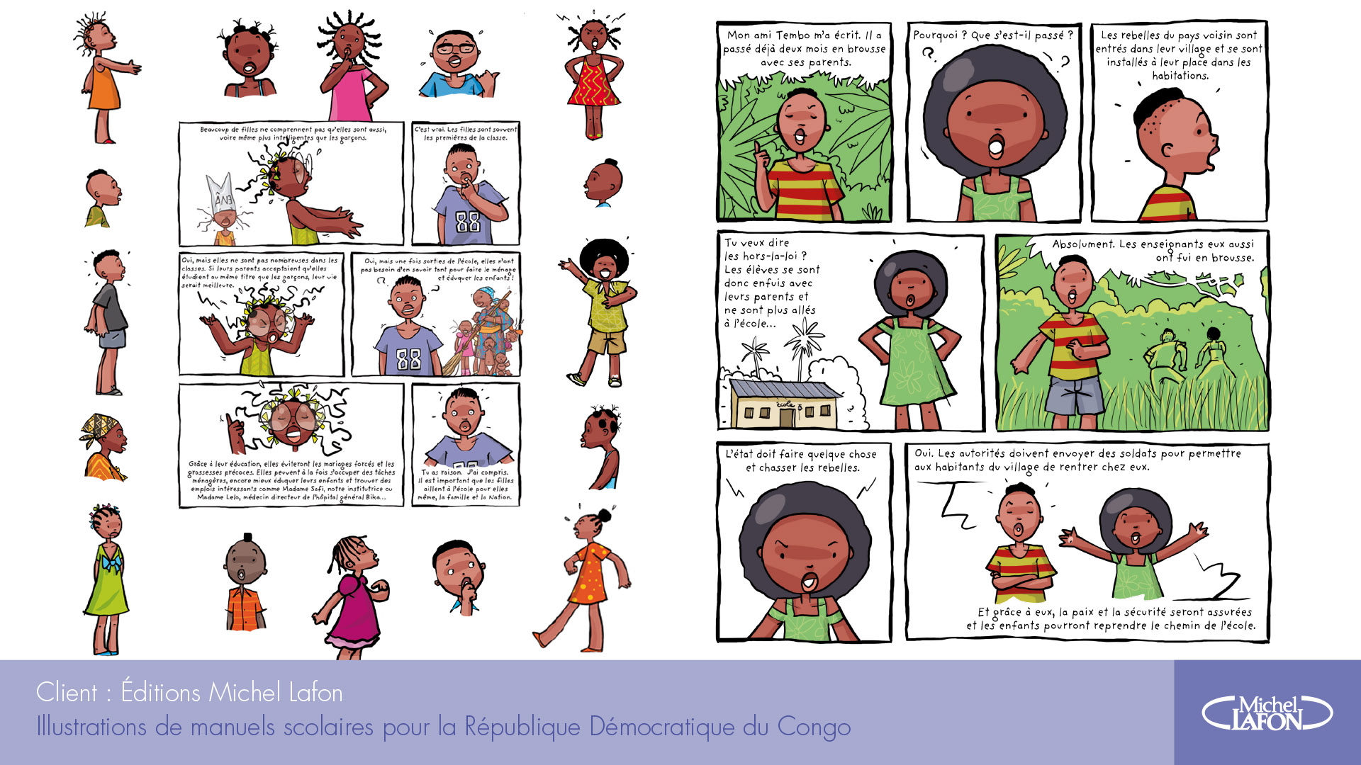 Illustrations de manuels scolaires pour Éditions Michel Lafon
